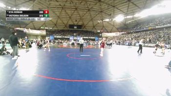 Girls 2A 135 lbs Cons. Round 2 - Victoria Deleon, Othello (Girls) vs Kya Homan, W. F. West (Girls)