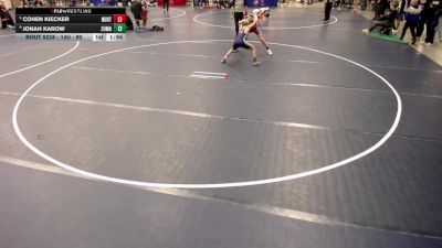 14U - 100 lbs Quarters - Cohen Kiecker, New Ulm Rolling Thunder Wrestling Club vs Jonah Karow, Zumbrota-Mazeppa