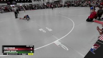 74 lbs Champ. Round 1 - Gino Ferrari, Cardinal Wrestling Club vs Zander Braun, Mat Pack Wrestling Club