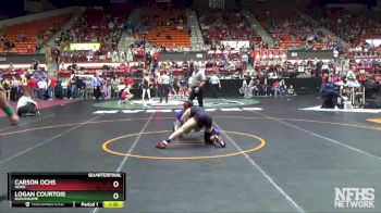 3-2-1A 132 Quarterfinal - Logan Courtois, Burlingame vs Carson Ochs, Hoxie