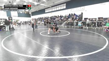 132 lbs Cons. Round 4 - Sebastian Cardona Perez, Santa Ana vs Logan Cervantes, Highland (Bakersfield)