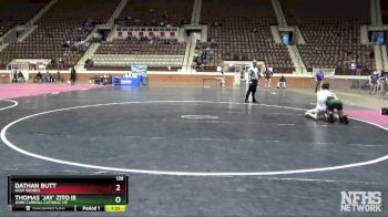 126 lbs 1st Place Match - Dathan Butt, Gulf Shores vs Thomas `Jay` Zito III, John Carroll Catholic HS