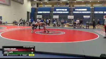 133 lbs 1st Place Match - Haiden Drury, Utah Valley-Unattached vs Joey Cape, Cal Poly