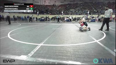 70 lbs Round Of 16 - Gage McElfresh, Shelton Wrestling Academy vs Braxton Elwell, Mustang Bronco Wrestling Club