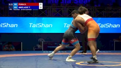 77 kg Final 3-5 - Deepak Punia, India vs Tornike Mikeladze, Georgia