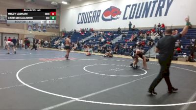 141 lbs 3rd Place Match - Cade McCallister, Clackamas Community College vs Mikey Ladkani, Southern Oregon