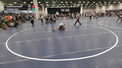 157 lbs Quarters - Mason Boulanger, Team Nazar Training Center vs Thunder Page, South Central Punisher Wrestling