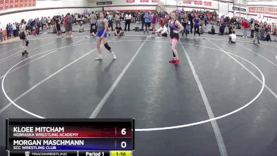 120 lbs Round 2 - Kloee Mitcham, Nebraska Wrestling Academy vs Morgan Maschmann, SCC Wrestling Club