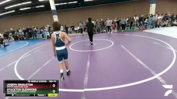 109-111 lbs Round 1 - Joseph Singleton, Empire Wrestling Club vs Stockton Slemmons, Weatherford Christian School Wrestling