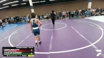 109-111 lbs Round 1 - Joseph Singleton, Empire Wrestling Club vs Stockton Slemmons, Weatherford Christian School Wrestling