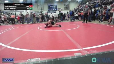 85 lbs Consi Of 4 - Brooks Grose, Ponca City Wildcat Wrestling vs Blake Wright, Jay Wrestling Club