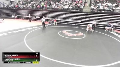 5A 170 lbs Quarterfinal - Hotaia Valeti, Springville vs Madison Mayes, Cedar Valley