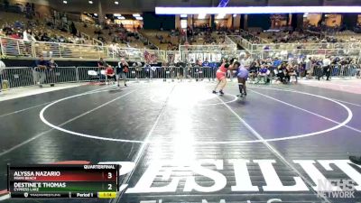 235 lbs Quarterfinal - Alyssa Nazario, Miami Beach vs Destine`e Thomas, Cypress Lake