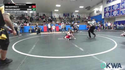60-66 lbs Rr Rnd 1 - Tre Hartfield 4, OKC Saints Wrestling vs Grayson Mackey, Skiatook Youth Wrestling