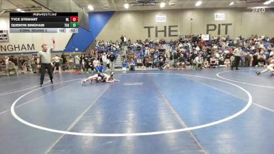 92 lbs Cons. Round 2 - Quentin Bingham, TUG vs Tyce Stewart, Northside Wrestling Club