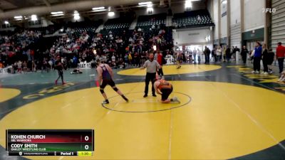 200 lbs Quarterfinal - Kohen Church, SBL Warriors vs Cody Smith, Oakley Wrestling Club