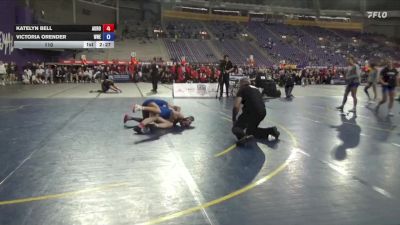 110 lbs Placement Matches (16 Team) - Katelyn Bell, Aurora vs Victoria Orender, Western New England