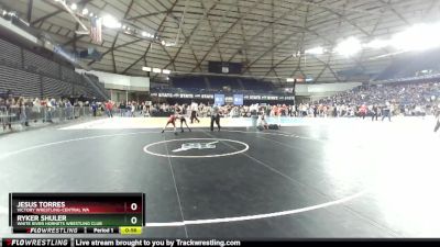 53 lbs Cons. Round 5 - Jesus Torres, Victory Wrestling-Central WA vs Ryker Shuler, White River Hornets Wrestling Club