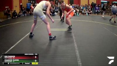 155 lbs Round 2 - Maddox Olson, Unattached vs Ian Parker, Unattached