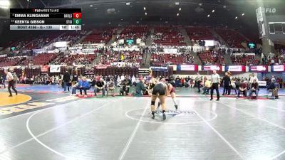 G - 130 lbs Champ. Round 2 - Keenya Gibson, Stevensville Girls vs Emma Klingaman, Harlem Girls