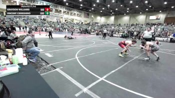 157 lbs Round Of 16 - Grayson Williams, Raider WC vs Vincent Cereghino, Carson Valley Wildcats