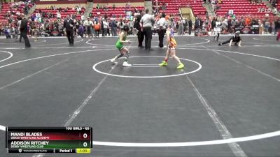 65 lbs Champ. Round 1 - Addison Ritchey, Derby Wrestling Club vs Mandi Blades, Ubasa Wrestling Academy