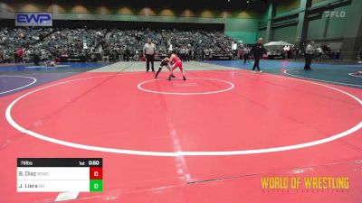 76 lbs Consi Of 4 - Boaz Diaz, Big Game Wrestling Club vs James Liera, Rough House