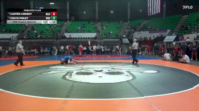 7A 144 lbs 3rd Place Match - Carter Lindsey, Bob Jones vs Colyn Finley, Vestavia Hills