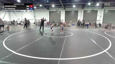 43 lbs Quarterfinal - Easton Snook, Team Real Life vs Eli Gonzalez, Shafter Youth Wrestling
