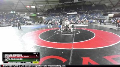 100 lbs Cons. Round 3 - Jacob Ringlbauer, NWWC vs Connor Emerson, Inland Northwest Wrestling Training Center