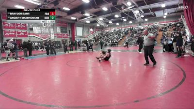 113 lbs Champ. Round 1 - Brayden Barr, Paloma Valley vs Argisht Mamikonyan, Hoover