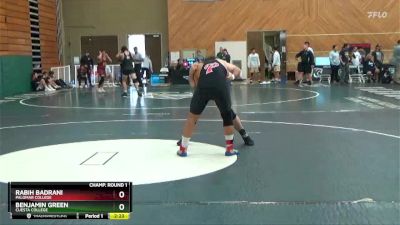 184 lbs Champ. Round 1 - Rabih Badrani, Palomar College vs Benjamin Green, Cuesta College