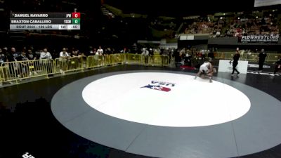 126 lbs Champ. Rd Of 16 - Braxton Caballero, Yuba Sutter Combat Wrestling Club vs Samuel Navarro, Junior Panther Wrestling