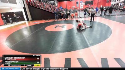 113 lbs Cons. Round 3 - Wrigley Schroeder, St. Charles (EAST) vs Ryan Hanson, McHENRY