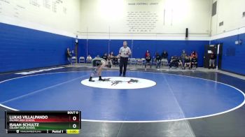 130 lbs Cons. Semi - Isaiah Schultz, Colony High School vs Lukas Villalpando, Palmer High School