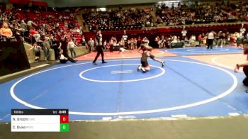 100 lbs Consolation - Noah Groom, Claremore Wrestling Club vs Carson Duke, Pocola Youth Wrestling