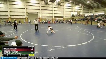 43 lbs Round 3 - Wesley Adams, Salem Elite Mat Club vs Weston Olvera, Sanderson Wrestling Academy