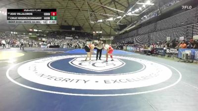 Boys 1A 285 lbs Champ. Round 1 - Cruz Hesselschwardt, Cashmere vs Jojo Villalobos, Castle Rock