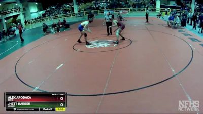 157 lbs Semifinal - Jhett Harber, Lowry vs Alex Apodaca, Elko