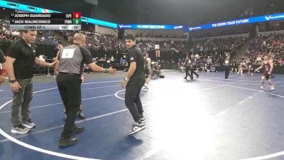 132 lbs Consi Of 4 - Joseph Guardado, Esperanza (SS) vs Jack Malinconico, Poway (SD)
