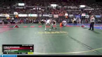 5th Place Match - Canyon Sargent, St. Ignatius/Charlo vs Cyrus Richardson, Manhattan