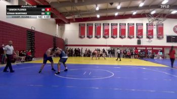 285 lbs Champ. Round 1 - Ethan Martinez, Unattached vs Simon Flores, Cerritos College