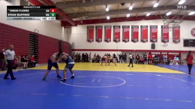 285 lbs Champ. Round 1 - Ethan Martinez, Unattached vs Simon Flores, Cerritos College