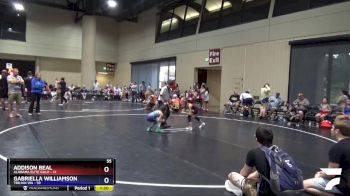 55 lbs Round 5 (6 Team) - Addison Beal, Alabama Elite Gold vs Gabriella Williamson, Trojan WA