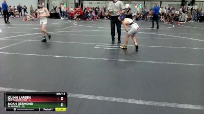 72 lbs Round 2 (4 Team) - Noah Desmond, PA Alliance vs Quinn Larsen, Mat Warriors Red