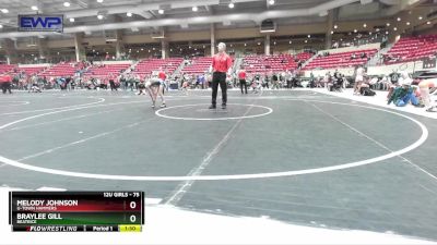 75 lbs Round 4 - Braylee Gill, Beatrice vs Melody Johnson, U-Town Hammers