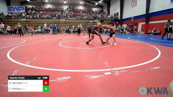 132 lbs Quarterfinal - Benji Sanchez, Eufaula Ironheads Wrestling Club vs Eli Phillips, Grove Takedown Club