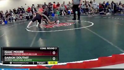 102 lbs Cons. Round 2 - Isaac Moore, Bulldog Premier Wrestling Club vs Darion Douthit, Warren Wrestling Academy