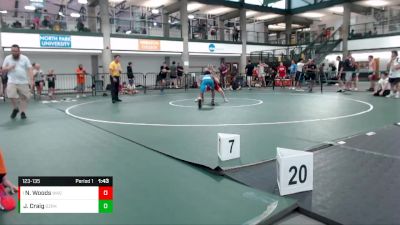 123-135 lbs Semifinal - Noah Woods, Washington vs Jared Craig, Jr Raiders/ SS