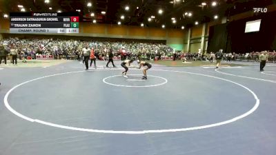 106 lbs Champ. Round 1 - Anderson Datinagurun Growel, North Valley vs Trajan Zanon, Placer